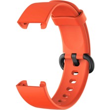 Nezih Case Redmi Mi Watch Lite Uyumlu (Renkli Soft Tasarım) Klasik Kordon Turuncu