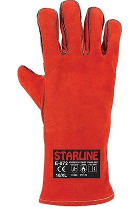 Starline E-072 Kırmızı Kaynak Eldiveni No:10