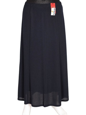 Hesna Hesna, Buğra Parçalı Astarlı Lastikli Firuze Lacivert Etek