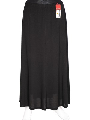 Hesna Hesna, Buğra Parçalı Astarlı Lastikli Firuze Siyah Etek