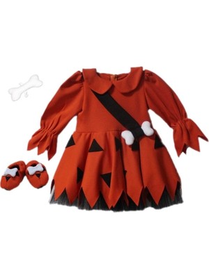 Taş Devri Çakıl Kostümü Uzun Kol