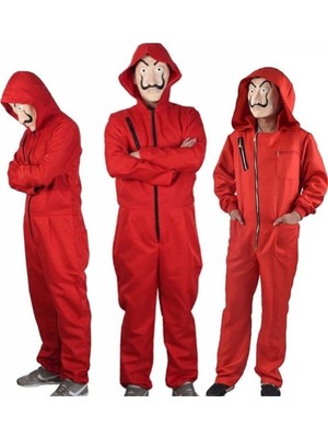 Yetişkin La Casa De Papel Kostümü Lüks