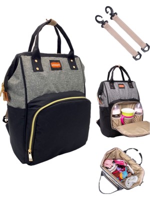 Mommsen Anne Bebek Bakım Çantası Puset Askı Aparatılı Termo Bölmeli