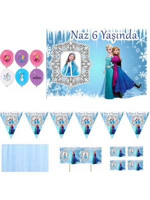 Hayaller Dükkanı Afişli Elsa Kişiye Özel Magnetli Doğum Günü Parti Seti