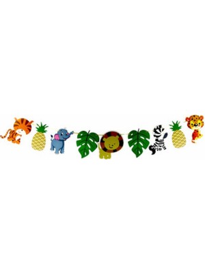 Hayaller Dükkanı Flama Bayrak Süs Sevimli Hayvanlar Safari Pk:1