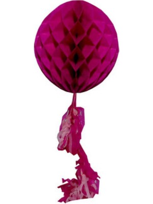 Hayaller Dükkanı Süs Petek Modeli Püsküllü 25X85 cm Fuşya Pk:1