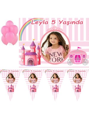 Hayaller Dükkanı Prenses ve Şatosu Resimli Parti Seti Kız