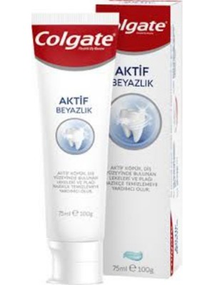 Colgate Beyazlatıcı Diş Macunu Aktif Beyazlık Özelliğiyle 75 ml Ferah Koku
