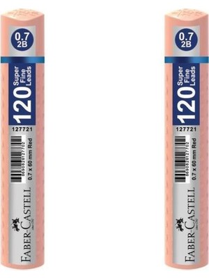Faber-Castell Grip Min 0.7 2b 60 mm 120'li Tüp Pastel Turuncu 2'li