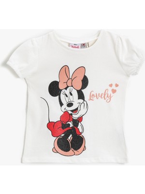 Koton Kız Bebek Mickey Mouse Tişört Pamuklu Lisanslı