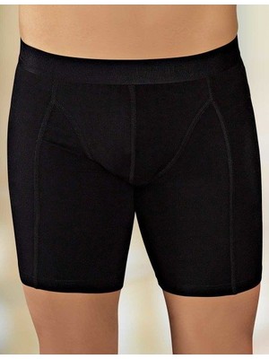 Şahinler Likralı Uzun Boxer Siyah ME114