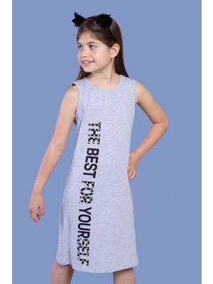Toontoy Kız Çocuk Inci Detaylı Baskılı Elbise