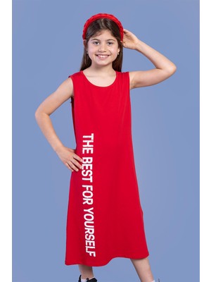 Toontoy Kız Çocuk Inci Detaylı Baskılı Elbise