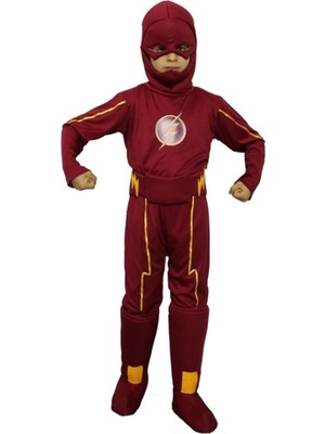 Bkmc Flash Kostümü Lüks + Kılıç Seti