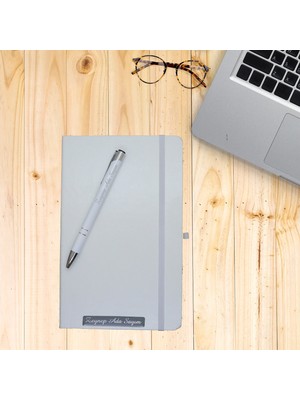 Ada Lazer Kişiye Özel Deri Tarihsiz Ajanda ve Kalem Seti