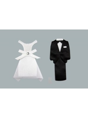 Hayaller Dükkanı Gelin Damat Saten Fıgurlu (50 Çift) P100