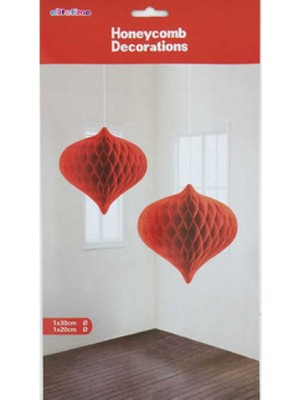 Hayaller Dükkanı Süs Ponpon Petek.pırlanta 2li Set Kırmz.pk:1