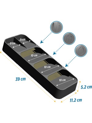 Omak Decobella 5 Bölmeli Çekmece Kaşıklık