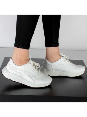 Celal Gültekin 2290 Kadın Günlük Deri Beyaz Ayakkabı