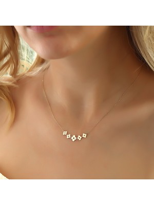 Glorria Altın Çiçek Kolye