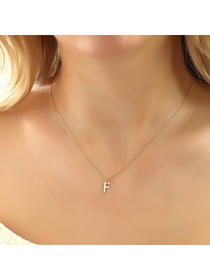 Glorria Altın F Harfi Kolye
