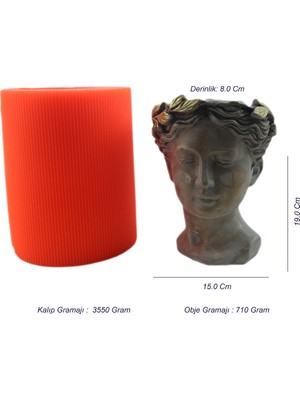Hobizubi Beton Saksı Silikon Kalıp 154