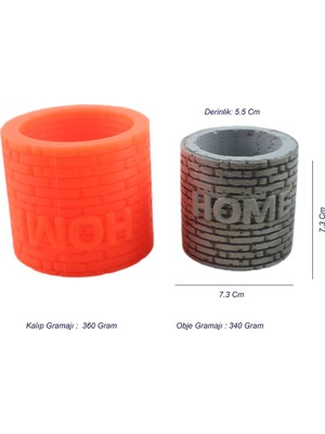 Hobizubi Beton Saksı Silikon Kalıp 156