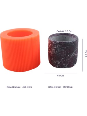 Hobizubi Beton Saksı Silikon Kalıp 167