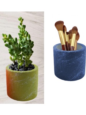 Hobizubi Beton Saksı Silikon Kalıp 177