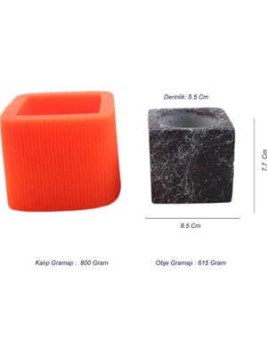 Hobizubi Beton Saksı Silikon Kalıp 187