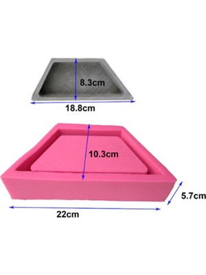 Hobizubi Beton Saksı Kalemlik ve Dekoratif Kalıbı Seti 904
