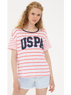 U.S. Polo Assn. Kadın Koyu Nar Çiçeği T-Shirt