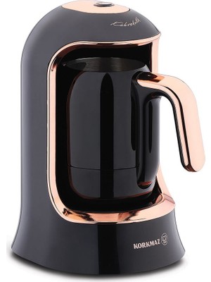 Korkmaz Kahvekolik Deluxe Otomatik Kahve Makinesi SiyahRose A860-09