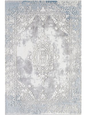 Royal Halı Lootus L012H Gri Akrilik Dikdörtgen Saçaklı Tozumaz Klasik Salon Halısı