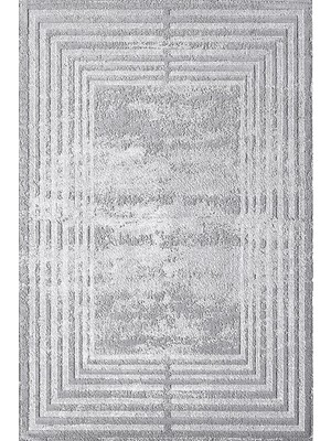 Royal Halı Lootus L014A Gri Akrilik Dikdörtgen Saçaklı Tozumaz Modern Salon Halısı