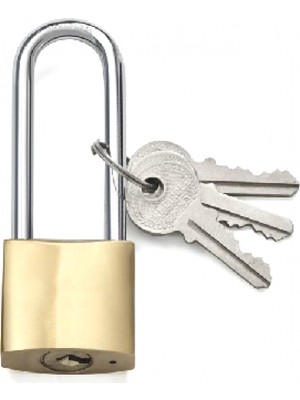 Muhtelif Ekonomik Sarı Asma Kilit 32MM - Uzun