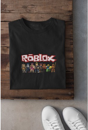 Roblox Logolu Siyah Tişört