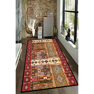 Kaymaz Taban Yıkanabilir Çerçeve Kilim Desenli Halı