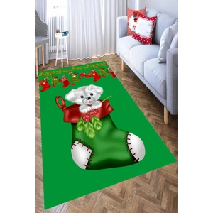 Kaymaz Taban Yıkanabilir Çoraptaki Sevimli Köpek Desenli Halı