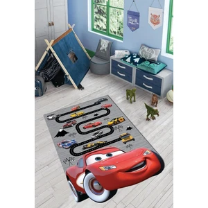 Kaymaz Taban Yıkanabilir Arabalar ve Yol Desenli Çocuk Halısı