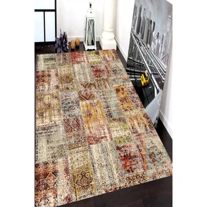Kaymaz Taban Yıkanabilir Etnik Kilim Desenli Halı
