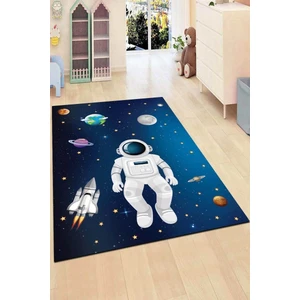Kaymaz Taban Yıkanabilir Uzaydaki Astronot Desenli Çocuk Halısı