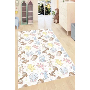 Peluş Oyuncak Desenli Kaymaz Taban Yıkanabilir Dijital Baskı Çocuk Halısı