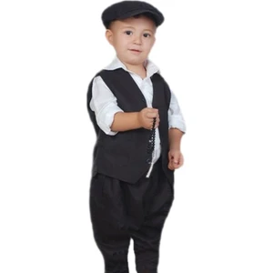 Şalvarlı Sekiz Köşe Kasketli Yöresel Çocuk Kostümü