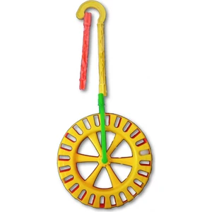 Büyük Çın Çın Teker - Tekerlekli Baston - 21 cm Çapında - Çift Renkli