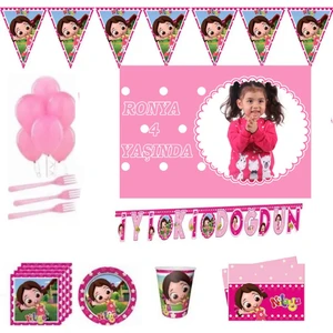Hayaller Dükkanı Afiş Li Niloya Doğum Günü Parti Malzemeleri 8 Kişilik Full Set