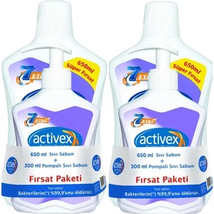 Antibakteriyel Sıvı Sabun 650 ml + 300 ml - Hassas Ciltler x 2 Adet
