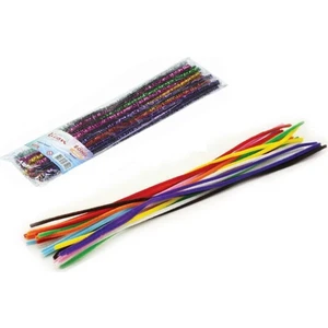 Renkli ve Metalik Renkli 2 Çeşit 30 cm Şönil 25 Paket