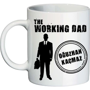 Babalar Günü Hediyesi Working Dad Isimli Kişiye Özel Kupa Bardak