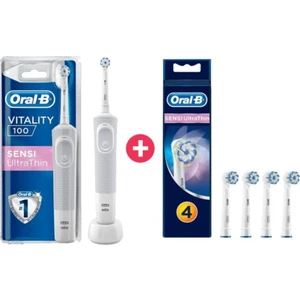 Vitality 100 Sensi Ultra Thin Şarjlı Diş Fırçası + 4'li Yedek Başlık